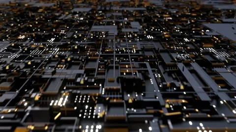 Technology background. Modern motherboard with internal electronic processes. Stock Footage 220063419
