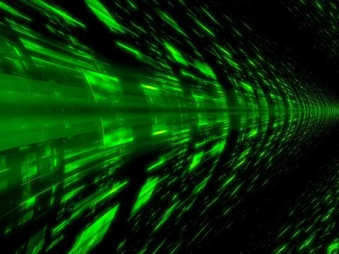 Technology background with motion blur effect - 3d illustration Stock Illustration