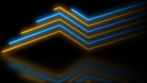 Technology background with neon lights orange blue colorful motion texture Stock Footage 243089822