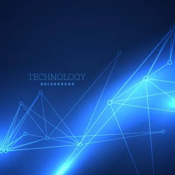 Technology background with network lines Stock Illustration