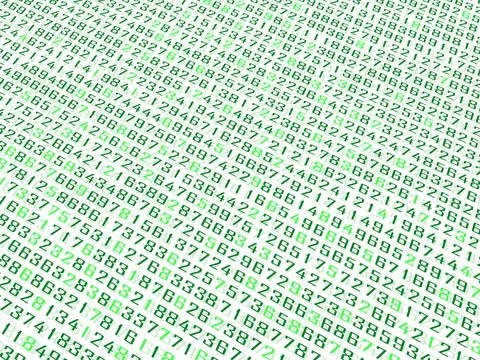 Technology background with numbers, matrix backdrop, information code, vector Stock Illustration