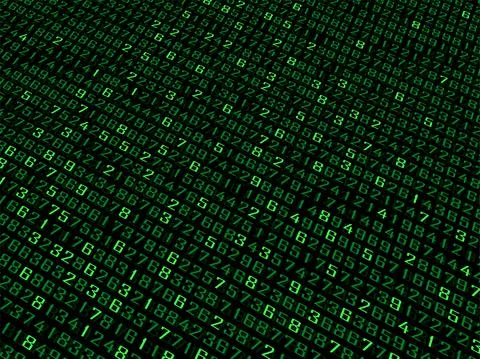 Technology background with numbers, matrix backdrop, information code, vector イラスト素材