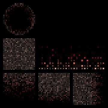 Technology Background. Orange red color theme backgrounds. Gradiented geome.. Foto stock