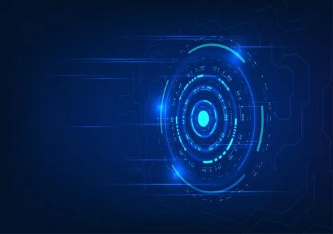 Technology background. Overlapping light beam technology circles, showing d.. 스톡 일러스트