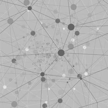 Technology Background with Particle, Molecule Illustrazione stock