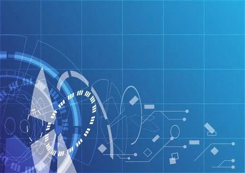 Technology background. A piece of HUD circle. Grid texture Stock Illustration