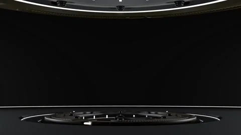 Technology Background. Power podium empty stage in dark room. Vídeo Stock 302875810