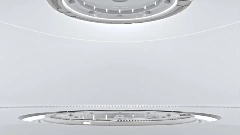 Technology Background. Power podium empty stage or laboratory white room. Stock Footage 302875918