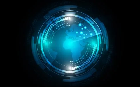 Technology background radar scan innovation vector Stock Illustration