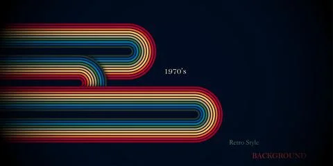 Technology background retro with simple curve line Stock Illustration