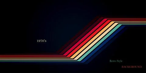 Technology background retro style 1970s vintage design Stock Illustration