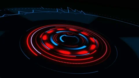 Technology background. Sci-fi futuristic Spaceship. HUD Stock-Footage 77586128