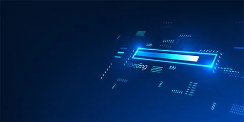 Technology background of a screen showing the status of loading data, with .. Stockillustratie