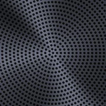 Technology background with seamless circle perforated metal (chrome, iron Stock Illustration