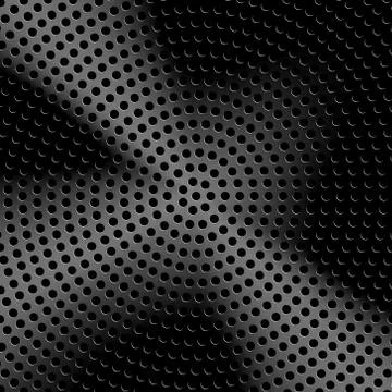 Technology background with seamless circle perforated metal (chrome, iron Illustrazione stock