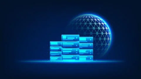 Technology background secure server system with quantum security elements, .. 库存插图