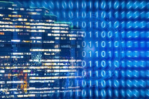 Technology background for smart city with internet of things technology and.. Stockfoto's