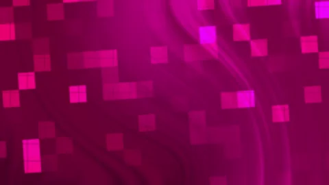 Technology background, square pixel in magenta color, 4K seamless loop animation Video stock 297651222