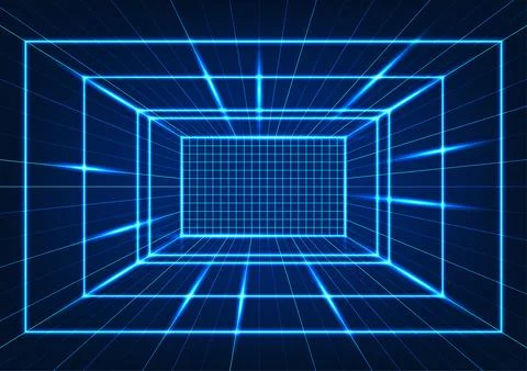 Technology background, square shape, arranged in a grid, conveying access t.. Stockillustratie