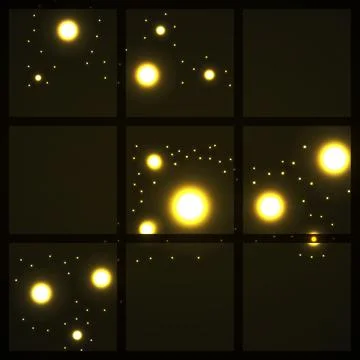Technology background with squares and glowing circles. Vector illustration Stock Illustration