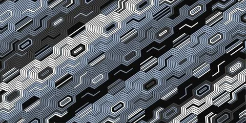 Technology background with stripes wavy lines Stock Illustration