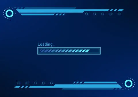 Technology background Technology loading screen showing data processing pow.. Illustrazione stock