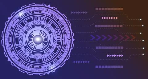 Technology background v3 Stock Illustration