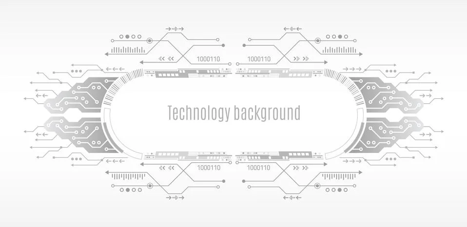 Technology background with various technology elements. 스톡 일러스트