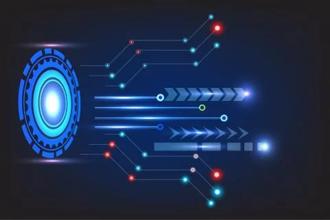 Technology background vector template modern design with full color Illustrazione stock