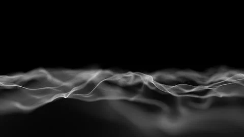 Technology background wave. Data technology abstract futuristic illustration Stock Illustration