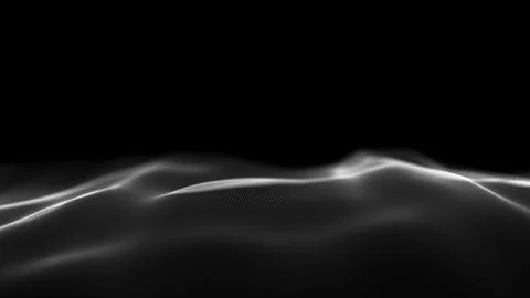 Technology background wave. Data technology abstract futuristic illustration Illustrazione stock