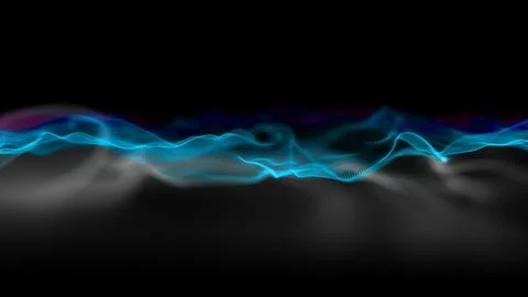 Technology background wave. Data technology abstract futuristic illustration 库存插图