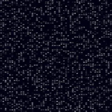 Technology Background. White sparse hexademical pairs background. Big sized.. Stock Illustration
