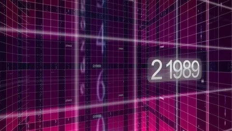 Technology background_rotating 360_LOOP_4K_pink Video stock 103283050