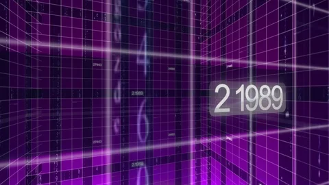 Technology background_rotating 360_LOOP_4K_purple Stock Footage 103283232
