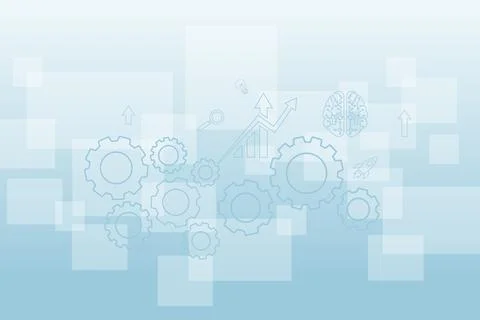 Technology Banner with HUD elements Stock Illustration