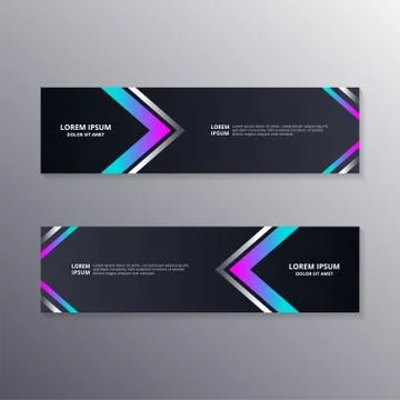 Technology banner template, Abstract Dark Neon Background suitable for web he Stock Illustration