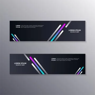 Technology banner template, Abstract Dark Neon Background suitable for web he Stock-Illustration