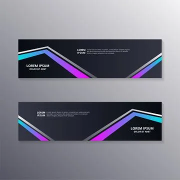 Technology banner template, Abstract Dark Neon Background suitable for web he Illustrazione stock