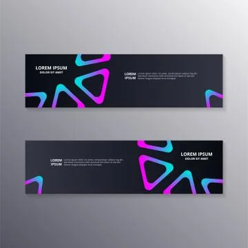 Technology banner template, Abstract Dark Neon Background suitable for web he Stock Illustration