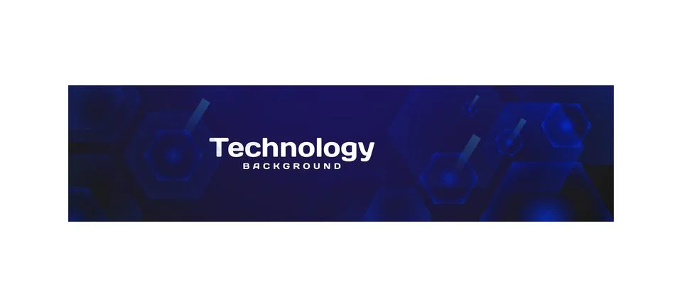 Technology banner template concept design Stock Illustration