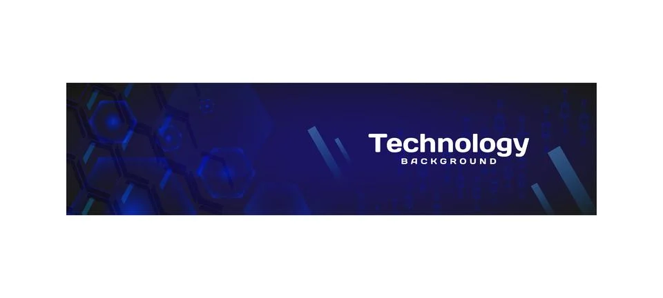 Technology banner template design background Stock Illustration
