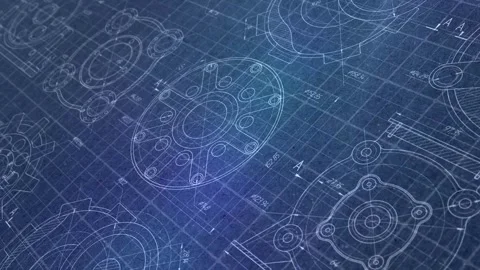 Technology banner.Mechanical Engineering background .Technical drawing . Stock Footage 286858779