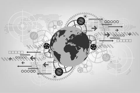 The technology behind this world. Ilustração Stock