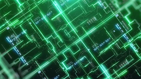 Technology Big Data Background of Digital Data Flow 库存影片 344029162