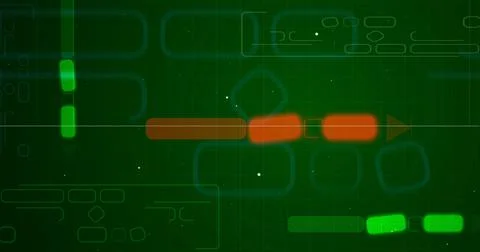 Technology Big data model training NLM NLP circuitory Circuit moving bg. El.. Illustrazione stock