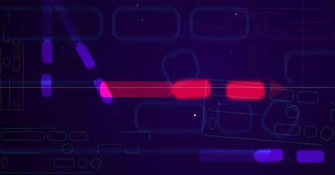 Technology Big data model training NLM NLP circuitory Circuit moving bg. El.. Illustrazione stock