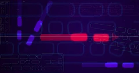 Technology Big data model training NLM NLP circuitory Circuit moving bg. El.. Stock Illustration