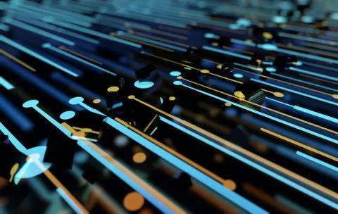 Technology big data network connection Illustrazione stock