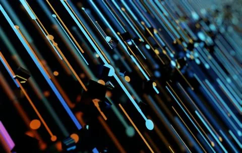 Technology big data network connection Illustrazione stock